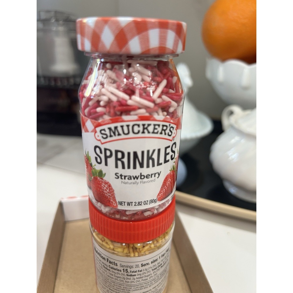 Jif Peanut Butter Sprinkles & Smuckers Strawberry‎ Sprinkles Each 2.82 oz   Set - Picture 4 of 5